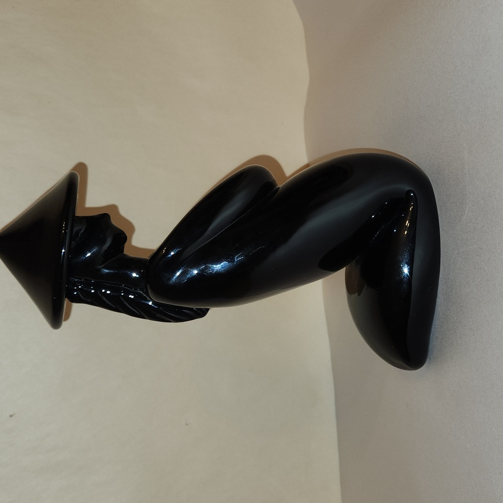 ARCHIMEDE SEGUSO MURANO Glass Chinese Figurine Chinese Kneeling Black - Picture 2 of 10